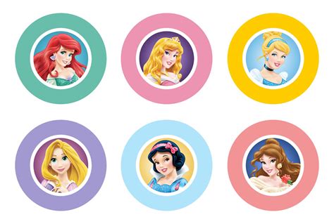 Printable Disney Princess Cupcake Toppers